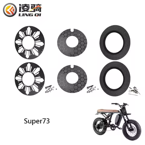 LINGQI Ebike Wheel Cover Electric Bicycle Wheel Side Covers Rim Decoration Plate for Super73 Pit Dir