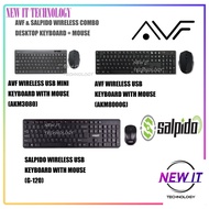 AVF&SALPIDO COMBO DESKTOP WIRELESS KEYBOARD + MOUSE ONE SET AKM3080/AKM8000G/G-120