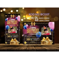 Kad Hari Jadi / Kad Jemputan / Birthday Invitation Kod No. BC007
