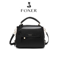 กระเป๋ากระเป๋าสะพาย FOXER สำหรับผู้หญิงกระเป๋ามือจับด้านบนสำหรับสะพายไหล่สำหรับผู้หญิงกระเป๋าหนังที่
