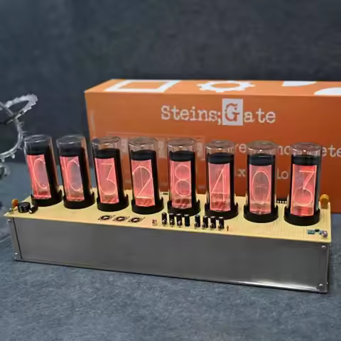 Digital Table Clocks Nixie Tube Clock Stainless Steel Creative Computer Desktop Watch Smart Noctiluc