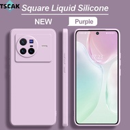Vivo X80 Pro S10 Pro S12 Pro Case  Soft Liquid Silicone Square Shockproof Cover