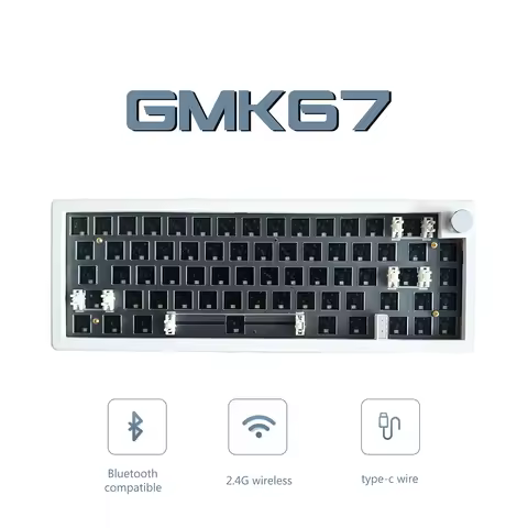 GMK67 Machanical Keyboard KIT Bluetooth 5.0/2.4G Wireless/Wired Gasket-mounted Gaming Keyboard Custo