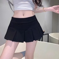 AriaPion   Váy Ngắn Chữ A Cạp Thấp Kiểu Mỹ Dáng Nhỏ Cho Nữ Mẫu Mới Chân Váy Chống Hở Thể Thao Xếp Ly