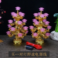 Leak-Picking LED colorful nine-Pin Lotus Lamp For Buddha Lotus Lamp Lotus Buddha Headlamp For Buddha