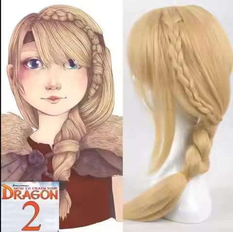 New Movie How To Train Your Dragon 2 Astrid Long Braid Cosplay Wigs for women