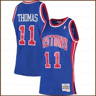 HT1 1988-89 NBA Isiah Thomas Detroit Pistons Retro Jersey Basketball Sports Vest Unisex Plus Size TH