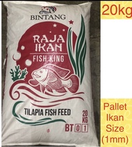 Fish Feed/Makanan Ikan Talapia dan Ikan Air Tawar Size 1mm (Sesuai untuk Anak Ikan)