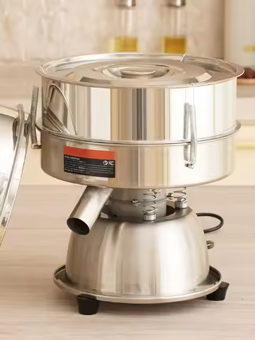 SucceBuy All Size Automatic Electric Vibrating Sieve Stainless Steel Sifter Shaker Machine for Flour