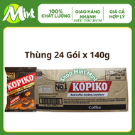 [ Thùng 24 gói ] Kẹo KOPIKO coffee/ cappuccino_ Gói 140g Kẹo Cà Phê ( 40 viên x 3.5g ). Shop Mint Mi