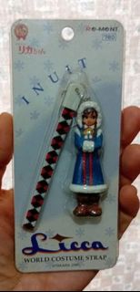 [全新 1款 未使用, 包裝舊] 極罕 原裝正版 2001年 Takara REMENT Re-ment Neo Licca INUIT World costume strap 手機吊飾 figure