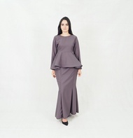 Baju kurung Nafiyah Peplum Fishtail Plain Women Dress- Ironless/Ready Stock/Baju Raya/Nikah/Tunang/Bridesmaid/Muslimah (PLUS SIZE)