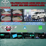 TOYOTA VELLFIRE ALPHARD ANH20 2008-2014 3D 360 BIRD VIEW CAR ANDROID PLAYER 7862 DVR RECORDING PANORAMIC CAMERA SYSTEM