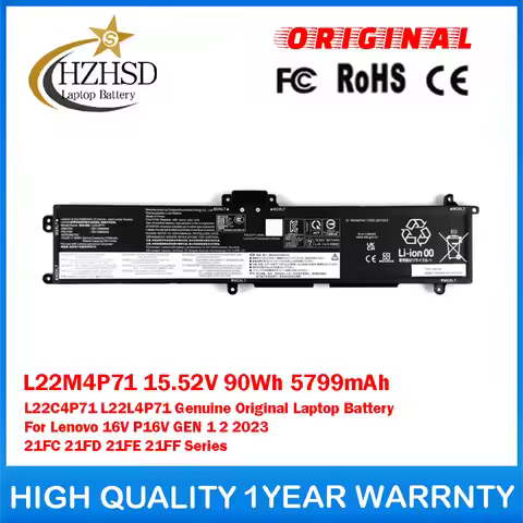 L22M4P71 15.52V 90Wh 5799mAh L22C4P71/L4P71 Genuine Original Laptop Battery For Lenovo 16V P16V GEN 