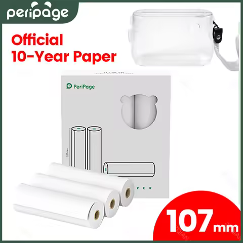 107mm PeriPage A9Max Thermal Photo Paper Label Sticker Pocket Mini Printer A9sMax Transparent Protec