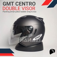 Half FACE DOUBLE VISOR Helmet | Gmt GUNMETAL DOFF Helmet