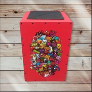 MERAH Red cajon, animation picture cajon, red cajon