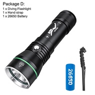 Asafee S3 110M Deep Diving Flashlight 2000 LM XHP50 LED IPX8 Waterproof Scuba Flashlight Press Switc