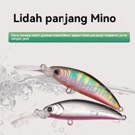 Long Tongue Board Submerged Minnow Long-range Fishing Wild-mouthed Wildfish White Striped Trout 5.5g