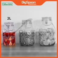 [JAPAN] CELLARMATE Thick Airtight Glass Jar with Lid And Handle / Large Sealed Storage / Bekas Kuih 