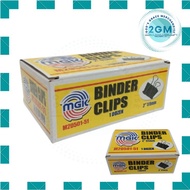 ◁   ☆ ✂ MGK BINDER CLIPS, COLOR: BLACK, 12 PCS/BOX