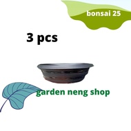 (3 PCS) 25 CM BLACK AZALEA BONSAI POT 25CM DIAMETER BLACK BONSAI POT WHOLESALE BONSAI POT