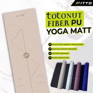 Fitto Kona Premium Coconut Fiber Pu Yoga Mat Natural Yoga Pilates Mat Price