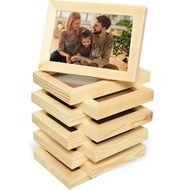 Vumdua 10-Pack Unfinished Wood Picture Frames for Crafts, Photo Frames, DIY Painting Projects - 5x7 