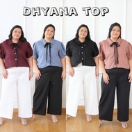 DHYANA TOP BLOUSE BIGSIZEWanita MATERIAL CEY AIRFLOW TWO TONE FIT TO XXL JUMBO TOP BIG SIZE (BUSUI A