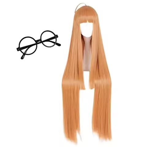 Anime Futabasakura Wig Game P5 Long Straight Hair Cosplay Futaba Sakura Glass Wigs +Wig Cap + Glasse