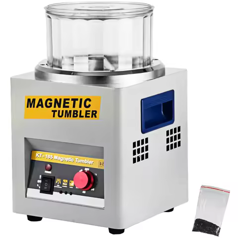 SucceBuy KT-185 Magnetic Tumbler Jewelry Polisher Mini Metal Finisher Finishing Machine 110V/220V Go