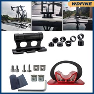 WDFINE ราวติดจักรยานยึดจับกับแกนล้อหลังโครงเหล็กบรรทุกของบนหลังคารถรองรับจักรยานราวแท่นวางสำหรับรถเต