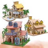 3d Wooden Puzzle Toy Model Building Laser Series Wooden House