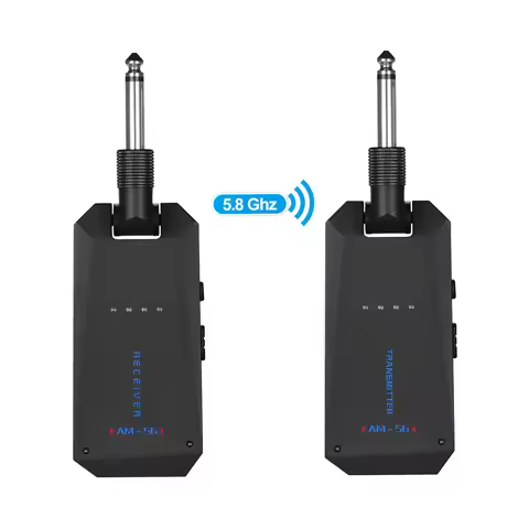 ammoon AM-5G Wireless 5.8G Guitar System Audio Transmitter and Receiver ISM Band for Electric Bass G