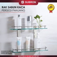 2-tier glass soap rack / 2-tier glass soap rack / 2-tier flat glass soap rack