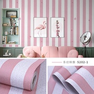 Striped Wallpaper PinkBINTANG 8m to 9m x 45cm
