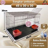 SANGKAR UMBARAN KOTAK KANDANG BESI LIPAT SIZE M MEDIUM TEBAL SANGKAR HEWAN BURUNG LOVE BIRD