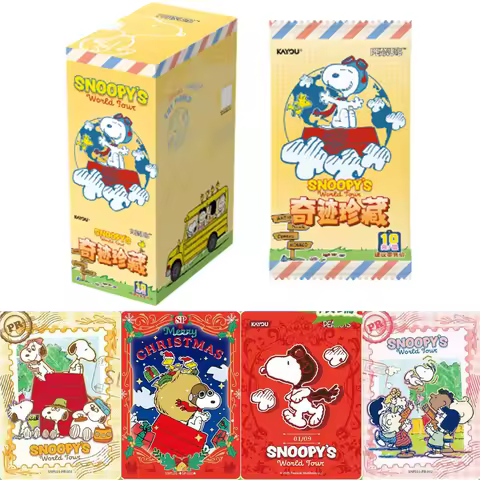 KAYOU Genuine Peanuts Card World Travel Card Peanuts Snoopy Miracle Chapter Time Travel Log Anime Co
