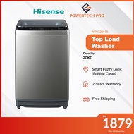 Hisense Washing Machine with Smart Fuzzy Logic Control Top Load Washer (WTHX2001S) - Available in 20kg