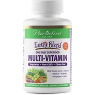Paradise Herbs, Earth's Blend, Multivitamin, with Iron, 30 Vegetarian Capsules 48 Organic Superfoods