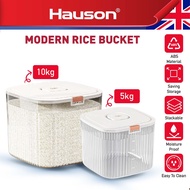 HAUSON 5KG/10KG Rice Storage Box Bekas Nasi Ketap Udara Grain Container Household Cereal Rice Bucket