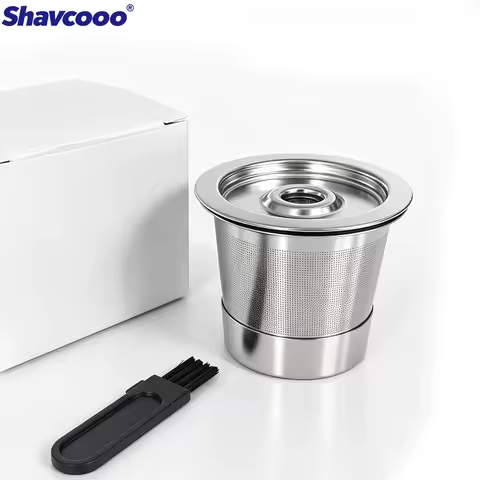 Shavcooo KC121 Eco-friendly Portable Reusable Coffee Maker Stainless Steel K Cup Coffee Capsule Keur