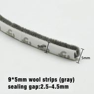 10 Meters Self-Adhesive Window Door Seal,9mm X 5/15mm Brush Pile Wardrobe Soundproof/Home Kitchen Ap