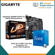 Intel i5-11400 11th Gen Processor w/ Intel UHD Graphics + Gigabyte B560M DS3H V2 mATX Motherboard