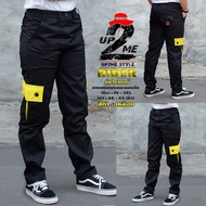 UP2ME : กางเกงคาร์โก้ รุ่น Rider ขายาว กระบอกเล็ก เอว 26-48 นิ้ว ไซส์ SS-5XL กางเกงช่าง กางเกงลุยป่า