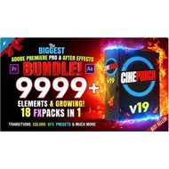 CINEPUNCH - Transitions I Color LUTs I Pro Sound FX I 9999+ VFX Elements Bundle