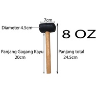 Palu karet Hitam gagang kayu ukuran 12 oz 16oz 18 oz 24 oz Palu Bodem Keramik Palu Pasang Keramik