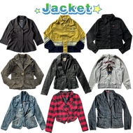 Jacket Y2k Grungecore Gyaru Jacket Denim Blazer Vintage