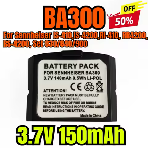 3.7V 150mAh Battery 500898, BA300 for Sennheiser IS-410,IS-4200,RI-410, RR4200, RS-4200, Set 830/840