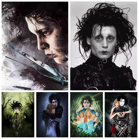 Edward Scissorhands 5D DIY Diamond Painting Romance Movies Mosaic Mural Diamond Embroidery Modern Ho